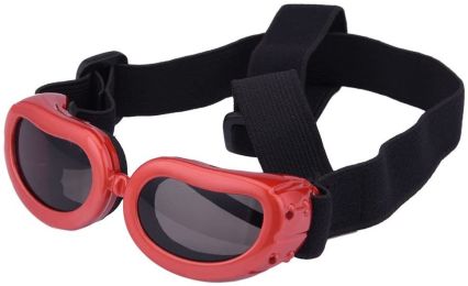 Pet Goggles Dog UV Protection Glasses Waterproof Windproof Anti-Fog Eye Glasses - Red