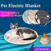 Pet Electric Blanket Heating Pad Dog Cat Electric Heating Pad Round Warm Wo Pad Pet Product - White - Small