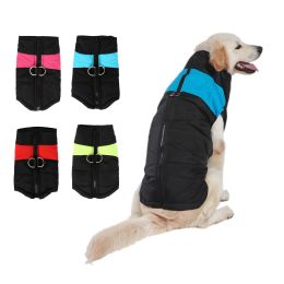 Windproof Dog Winter Coat Waterproof Dog Jacket Warm Dog Vest Cold Weather Pet Apparel  for Small Medium Large Dogs  - XL - Blue