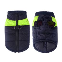 Windproof Dog Winter Coat Waterproof Dog Jacket Warm Dog Vest Cold Weather Pet Apparel  for Small Medium Large Dogs  - 2XL - Green