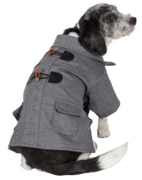 Military Static Rivited Fashion Collared Wool Pet Coat - Small