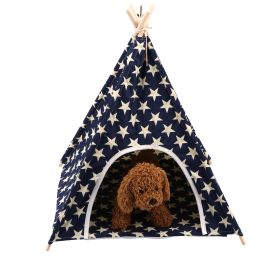 Canvas and Pine Foldable Indoor and Outdoor Pet Tent Washable Dog Bed Play House - Pet Tent