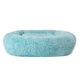 Soft Plush Orthopedic Pet Bed Slepping Mat Cushion for Small Large Dog Cat - Blue - S ( 22 x 18 x 8 in )