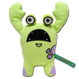 Touchdog Cartoon Up-for-Crabs Monster Plush Dog Toy - Green