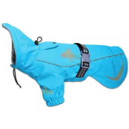 Dog Helios 'Ice-Breaker' Extendable Hooded Dog Coat w/ Heat Reflective Tech - Blue - Medium