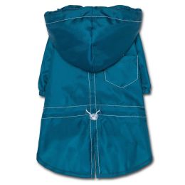 Touchdog Split-Vent Designer Waterproof Dog Raincoat - Blue - X-Small