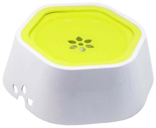 Pet Life 'Everspill' 2-in-1 Food and Anti-Spill Water Pet Bowl - Green