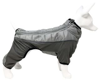 Pet Life 'Aura-Vent' Lightweight 4-Season Stretch and Quick-Dry Full Body Dog Jacket - Grey - Large