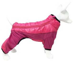 Pet Life 'Aura-Vent' Lightweight 4-Season Stretch and Quick-Dry Full Body Dog Jacket - Pink - Large