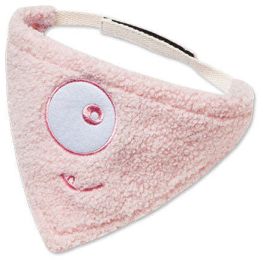 Touchdog 'Dizzy-Eyed Cyclops' Cotton Velcro Dog Bandana and Scarf - Pink - Small