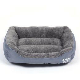 House Pet Soft Warm Kennel Dog Mat Blanke - Gray - XL