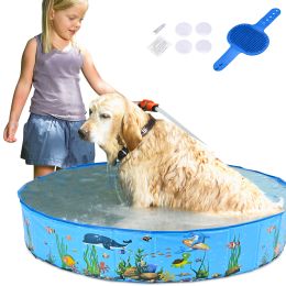 l Foldable Dog Pet Bath Pool Collapsible Dog Pet Pool Bathing Tub Kiddie Pool for Dogs Cats and Kids pet poo - LA01