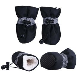 Dog Boots 4 PCS Set - Black - Large