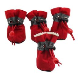 Dog Boots 4 PCS Set - Red - Small