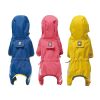 Small dog raincoat; body full surrounding; waterproof poncho pet clothes; with tow holes in the back - Lake blue - 2XL (recommended weight is 11-15kg)