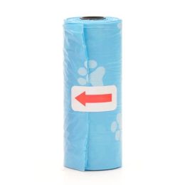 15Pcs/Roll Dog Cat Poop Bag Degradable Pet Garbage Bag Suitable for All Pets Outdoor Home Cleaning Bag For Pet Home Clean - Blue