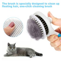 Pet Hair Brush Remover Tool Cat Dog Grooming Dematting Comb Needle Reduce Lint - As pic