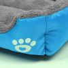 House Pet Soft Warm Kennel Dog Mat Blanke - Blue - M