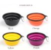 Portable Pet Feeder Travel Foldable Pet Dog Bowl Silicone Collapsible Slow 350ml/1000ml Feeding Bowl  - Black - Diameter 13 cm