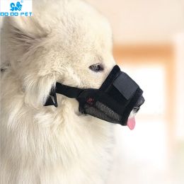 Breathable dog mouth cover; universal for big and small dogs; adjustable velcro - Orange [basic] - XL code