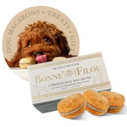 Dog Macarons - Count of 3 (Dog Treats | Dog Gifts) - Peanut Butter