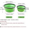 Portable Pet Feeder Travel Foldable Pet Dog Bowl Silicone Collapsible Slow 350ml/1000ml Feeding Bowl  - Green - Diameter 13 cm