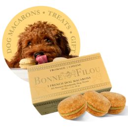 Dog Macarons - Count of 3 (Dog Treats | Dog Gifts) - Cheese