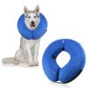 Soft Dog Cone Collar for After Surgery - Inflatable Dog Neck Donut Collar - Elizabethan Collar for Dogs Recovery - CQLQ03 Black and White - S