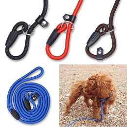 High Quality Pet Dog Leash Rope Nylon Adjustable Training Lead Pet Dog Leash Dog Strap Rope Traction Dog Harness Collar Lead - Blue - 0.8*130cm