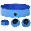 Pet Dog Bath Foldable Dog Swimming Pool PVC - Blue - 31.5"x7.9"