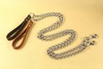 Dog Leash Dog Leash Dog Leash Anti-bite Chain Pet Product Dog Leash Metal Leash - black - 4mm*180cm