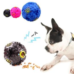 Pet Dog Squeaker Missing Food Ball Squeak Puppy Big Dog Puzzle Training Toys for Dogs French Bulldog Pug Balls Pets Accessories - pink - 9.5cm