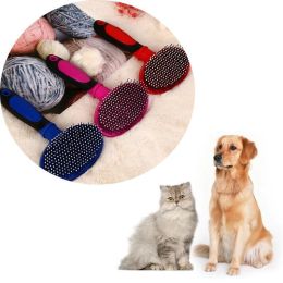 Dog Massage Comb Nylon Needle Comb Cat Cat Bath Brush Stainless Steel Needle Comb Cleaning Pet Supplies - Blue