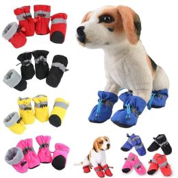 Anti-slip Pet Dog shoes Waterproof boots shoes puppy cat socks boots dog shoes - Black - 6