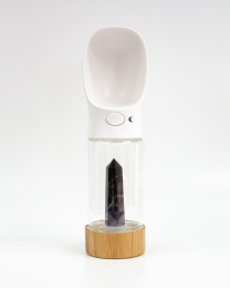 Urban Oasis - Crystal Infused Pet Water Bottle - Chevron Amethyst