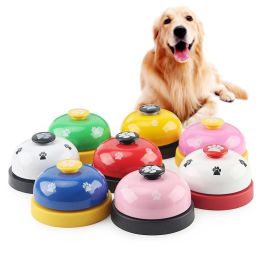 Pet Toy Training Called Dinner Small Bell Footprint Ring Dog Toys For Teddy Puppy Pet Call - Red