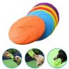 Pet UFO Toys New Small Medium Large Dog Flying Discs Trainning Interactive Toy Puppy Rubber Fetch Flying Disc 15CM - Pink