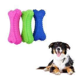 Pet TPR Rubber Toy Footprint Biscuit Dog Toy Dog Training Toy Solid Candy Color Molar Resistant Bite Cleaning Teeth - Pink