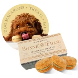 Dog Macarons - Count of 3 (Dog Treats | Dog Gifts) - Creme Brulee