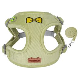 dog Harnesses and dog leash set; Pet Traction Rope Vest Pet Chest Strap Small and Medium Dog Strap Reflective Dog Walking Rope Wholesale - green - XL