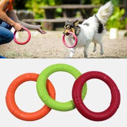 EVA Pet Flying Discs Dog Interactive Toy Training Ring Puller Bite-Resistant Wear-Resistant Outdoor Dog Trainer Pet Supplies - Red