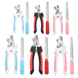 Pet claw Care Professional Pet Cat Dog Nail Clipper Cutter With Sickle Stainless Steel Grooming Scissors Clippers for Pet Claws - red - Large