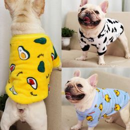 Autumn/Winter warm dog coat Small; medium dog; Flannel warm dog clothing pet supplies; dog clothing - Duck beckoning under the blue sky - S