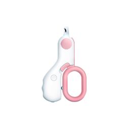 Pet Dog Cat Nail Clippers; Dog Nail Trimmers With LED Lights; Professional Beauty Care Tools - Pink