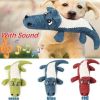 Dog Toys For Small Large Dogs Animal Shape Plush Pet Puppy Squeaky Chews Bite Resistant Cleaning Teeth Toy Pets Accessories #P5 - Blue