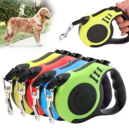 3/5M Dog Leash Durable Leash Automatic Retractable Walking Running Leads Dog Cat Leashes Extending Dogs Pet Products - green - 3m