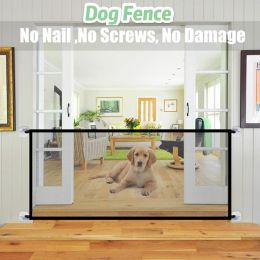 Pet Dog Gate Qiao Net Dog Fence Pet Barrier Fence Suitable For Indoor Safety Pet Dog Gate Safety Fence Pet Supplies Direct Sales - yellow - 110cm